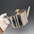 Antique British Silver Plate Drum-Shaped Teapot, circa 1870, W&G Sissons